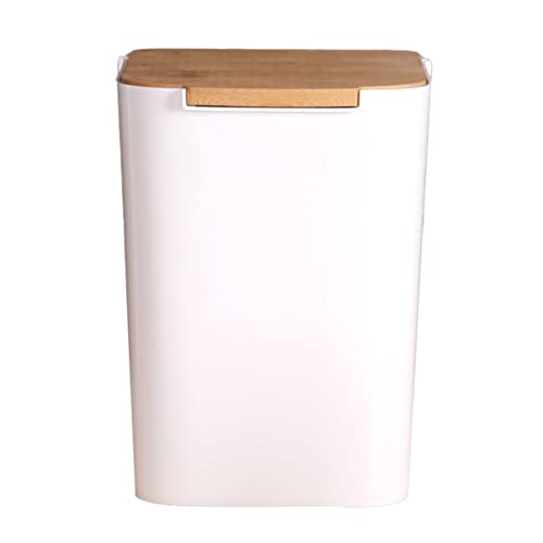 Caneca de basura rectangular con tapa para cocina y baño miniatura 1