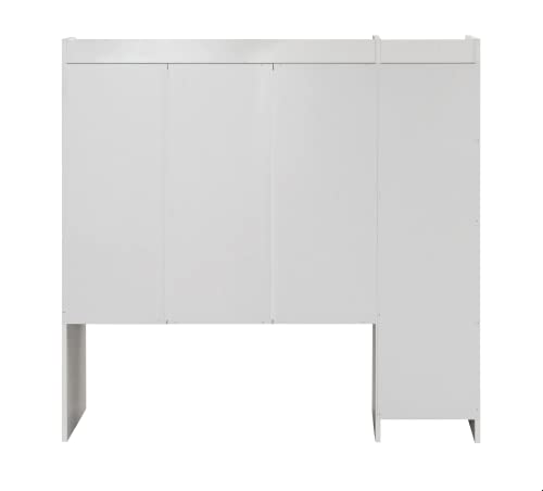 Image of DeckUp Plank Versa Engineered Wood Study Table and Office Desk (White)