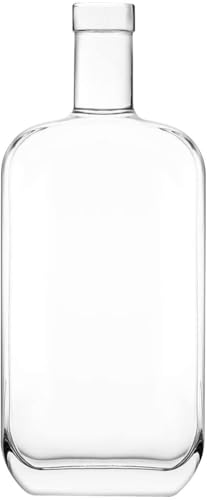 NASHVILLE STYLE WHISKEY BOTTLE 375ml Clear Flint Bottle for Spirits with Cork