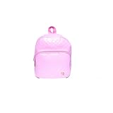 Mochila de Costas Feminina Brilhosa com Glitter, Rosa, Vinil Têxtil, 23,5x20x13,5cm, 1 Divisão, 1 Bolso Frontal, Zíper