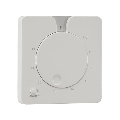 BildeeMait Thermostat mécanique 16 A avec bouton de chauffage au sol électrique et à eau, contrôle de la température 5C40