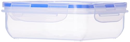 Image of Aristo Lock & Fresh 201 Plastic Storage Container For Storing snacks, multipurpose use Set of 4-770 ML, Transparent Clear, medium (LOCK&FRESH201) (15.5x 15.5 x 6cm)