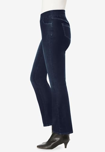 Woman Within Plus Size Flex-Fit Pull-On Bootcut Jean3