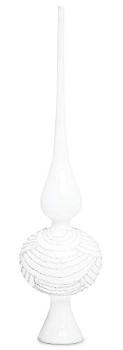 SIKORA SP6 Highlights Christbaumspitze aus Glas mit Glitzer Verzierung...