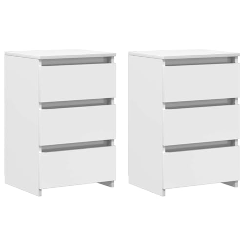 vidaXL 2X Nachttisch mit 3 Schubladen Nachtschrank Nachtkonsole...