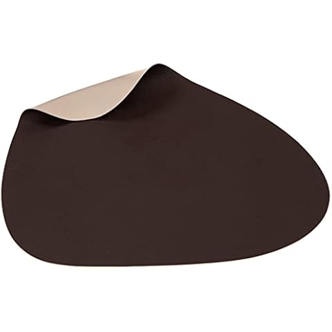 Jay Hill Place Mats Leather Look Brown Sand Curve 37 x 44 cm Set of 6 Cover
