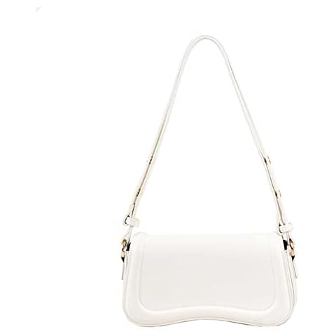 Qiayime Shoulder Bags for women Faux Leather Fashion Ladies Crossbody Clutch Purses Underarm Small Bag Tote Handbag, White Cover