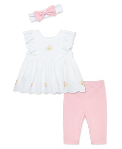 Little Me Baby Girls' 3-Piece Tunic, Pant and Headband Set, 3-24 Months
