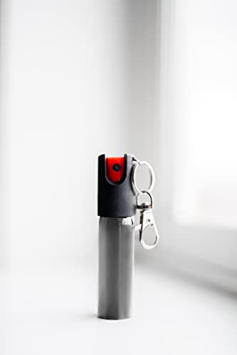 Armadillo Defense Gray Pepper Spray And Personal Alarm Key Chain Bundle (2 Pack) For Protection And Self Defense, Safeguard For Women And Men, Tear Gas And Panic Button #TOP5