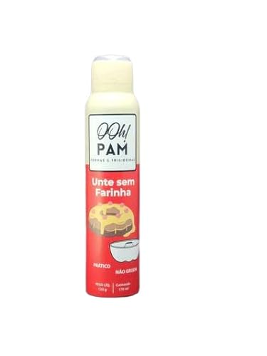 Kit Ohh! Pam Unte sem Farinha. Desmoldurante natural vegano. Unta formas e assadeiras. 2 tubos