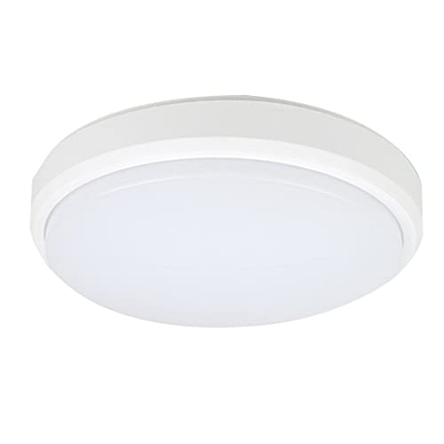 sanzxmao Luces de techo impermeables y a prueba de humedad, lámpara de techo delgada, moderna y simple, redonda, creativa, for baño, pasillo (Color : Blanc, Size : Warm light)