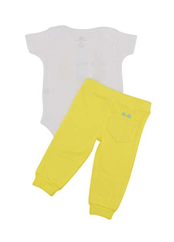 Image of Baby Boys Girls 2pc Outfit Set Short Sleeve Bodysuit with Pants