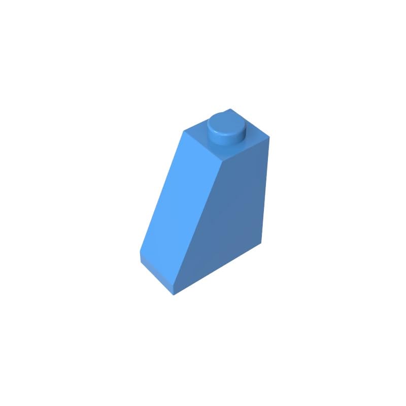 Gobricks 60481 Slope Brick 2x1x2 65ยฐ Sloped Brick 50 Pieces GDS-618 Compatible with Lego Building Blocks Color:Medium Blue