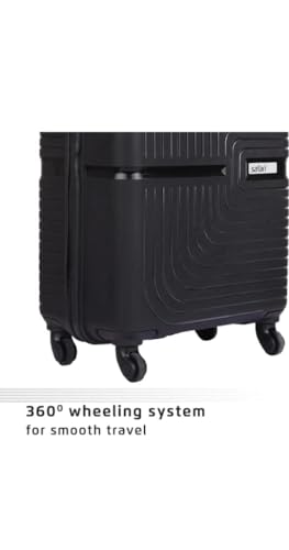 Image of PP Hard Shell 4 Wheels 360 Degree Safari Trolley Bag for Travel Small+Medium+Large (Black, Set of 3), 70 cm