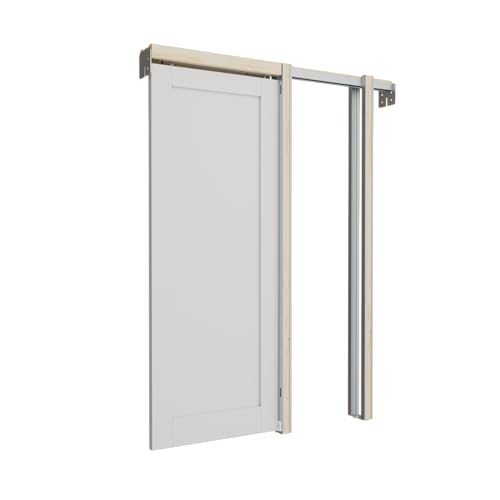 Pocket Door Frame Kit with Hardware, Soft Close, Smoothly and Quietly, Easy to Install Hidden Door Kit, for 18" to 36" x 80" Door