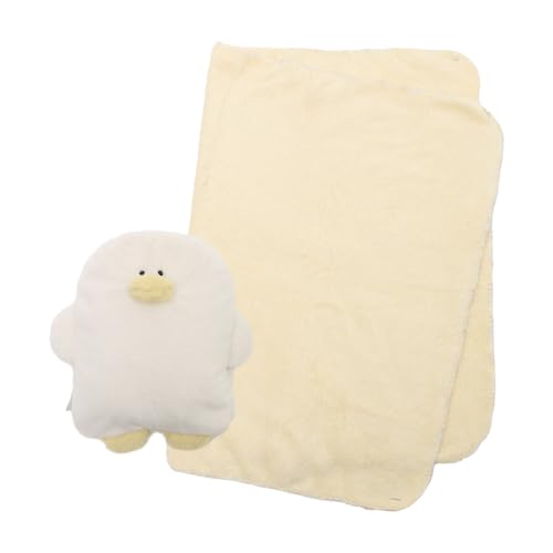 AS KNOW AS plus (アズノゥアズプラス) ASKNOWASPLUS ZY8275 ♪すふれべあブランケット ブランケット入り ぬいぐるみカバー 70cm×100cm アヒルサン F ぬいぐるみ ふわふわ 暖かい かわいい イエロー