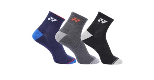 Image of YONEX Quarter Length Performance Sports Socks (Badminton, Running, Gym & Indoor Training), Pack of 3