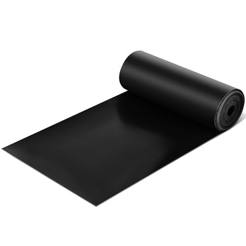 Pushglossy 52.49 ft x 16.14 Inches Black Under Deck Drainage System Trough, HDPE Waterproofing Membrane, 0.03'' Thick, Rain Drainage System for Under Deck Ceiling, Fit Joist Spacing Under 16 Inches