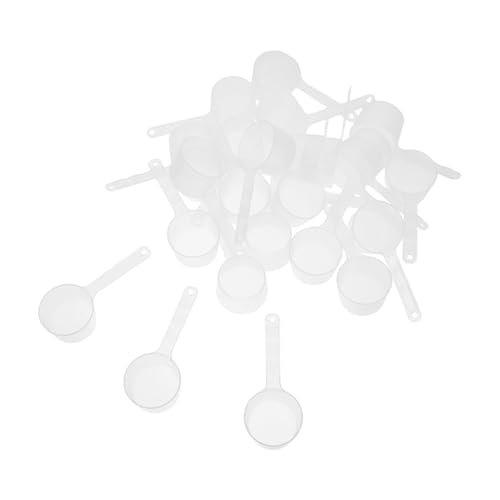 ETHZZLE 25個 透明計量スプーン コーヒー用スプーン 粉末液体兼用 製 正確目盛付き 調理 コーヒー豆計量に 家用キッチンツール