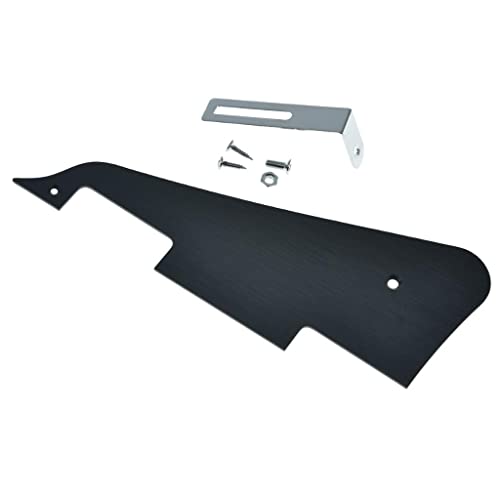 KAISH Metal Black Aluminum Anodized Modern Style LP Guitar Pickguard Scratch Plate with Metal Chrome Bracket Fits Epiphone Les Paul - Image 3
