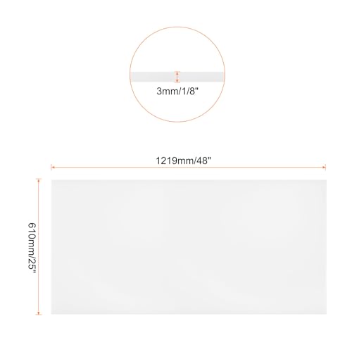 Image of 24 x 48 Inch UHMW Polyethylene Sheets, 1 /8 Inch Thick Ultra High Molecular Weight White Plastic Sheet [for Home, Industrial]