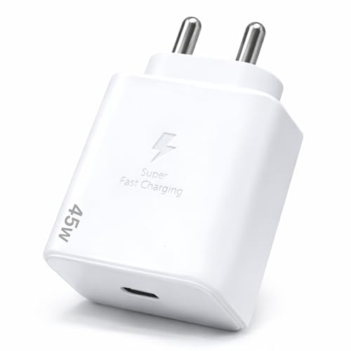 Image of Umake 45W Fast Charger Adapter with Type C Cable, Super Fast Charging USB C Wall Charger Compatible with Samsung Galaxy S24 Ultra, S23, S22, A55, A35, Note 20, iPhone 15 Series | 3 Months Warranty