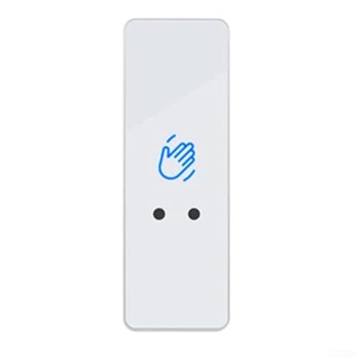 Interruptor de sensor infrarrojo 12V/24V Botón de control sin contacto Función de retardo de distancia ajustable PC ABS Material Sistema de control de acceso (blanco 115 x 40 mm)