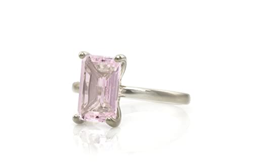 Bague argent 925 et quartz rose de janvier, artisanat d'exception