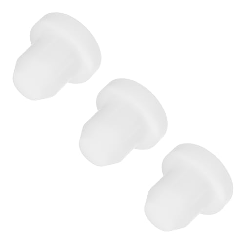 Image of MECCANIXITY 3pcs T-Shaped Silicone Plugs 6.5mm 1 /4 Inch Dia Snap in Plug Hole Seal Cover Round Rubber Stopper for Kitchen Rubber Bulkheads Waterproof Sealing Plugs White