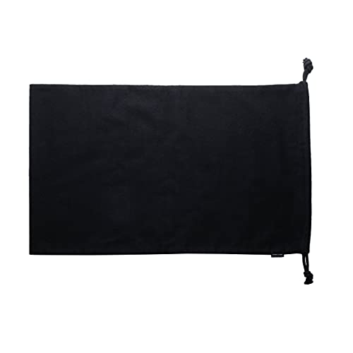 Image of ZENPAC Cloth Bags, Black Duster Flannel Boot Storage with Drawstring Closure, Washable Breathable Cotton Fabric for Shoe, Luggage, 12.5x20.5, 2 Pack