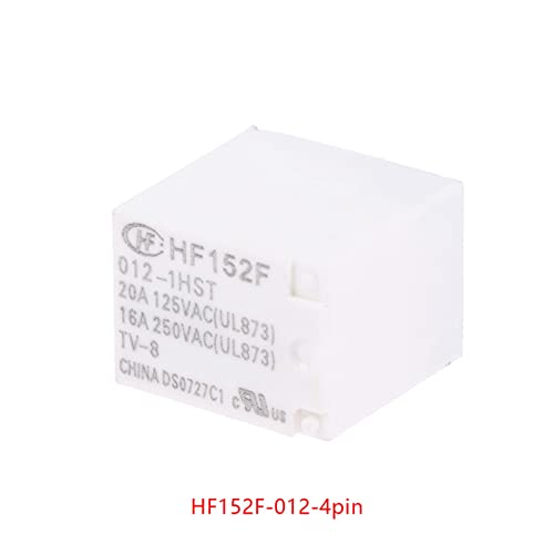 Relé HF152F-T 12VDC normalmente abierto de 4 pines para control electrónico 2