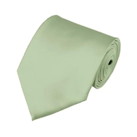 Romario Manzini Solid Light Sage Green Color Standard Men's Necktie