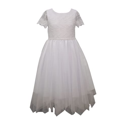 Bonnie Jean Girl's First Communion Dress Short Sleeve