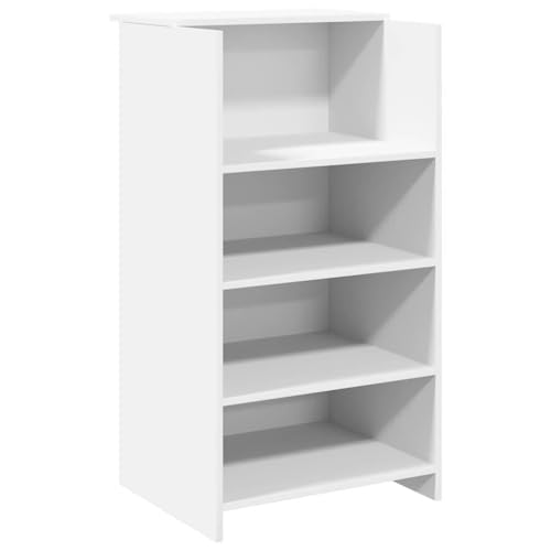 vidaXL Bureau de réception Blanc 55x50x103,5 cm Bois d'ingénierie