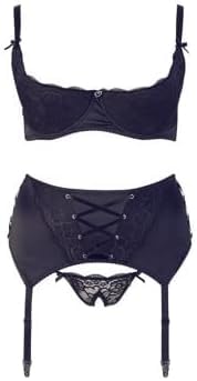 Ensemble Cottelli CURVES Set Noir 85D/L au maintien parfait pour sublimer les formes
