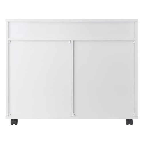 Image of Winsome Halifax Mobile Storage Cabinet with Doors & Drawers, Stylish & Functional Home Storage Cabinet for Filing, Kitchen Organization, Moveable Furniture for Office, Dorms, Apartments