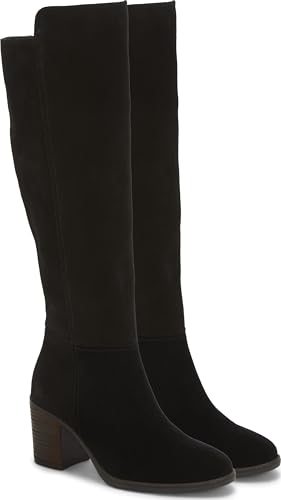 Mollets larges enfin à l'aise avec Bottes hautes Bonnay Lucky Brand en cuir noir 38.5