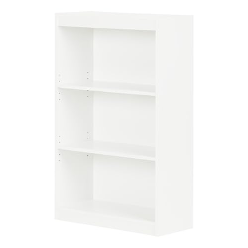 South Shore Axess 3-Shelf Bookcase Pure White, Contemporary