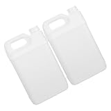 Cabilock 2 Stück Kunststoff Gallonenbehälter mit Dichtem Verschluss Milchig Weiß Langlebiger Kunststoffbehälter für Flüssigkeiten Chemische Lagerung Camping Wasseraufbewahrung