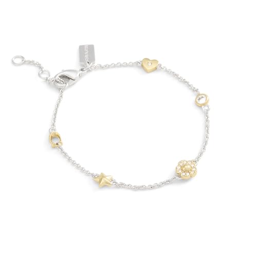 COACH Women's Signature Tea Rose Heart Strand Bracelet2