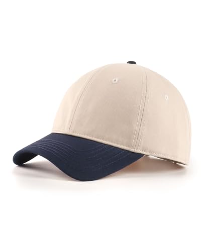 Image of XXL Baseball Cap For Big Heads, Soft Crown Washed Dad Hat, Oversized Denim Cap For Men Women Golf, Travel, Daily Wear
