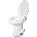 YITAMOTOR RV Toilet, Gravity Flush Toilet with Foot Pedal Flush, High Low Profile Gravity Camper Toilet for or RV, Trailer, Car, Motorhome, Caravan Trip