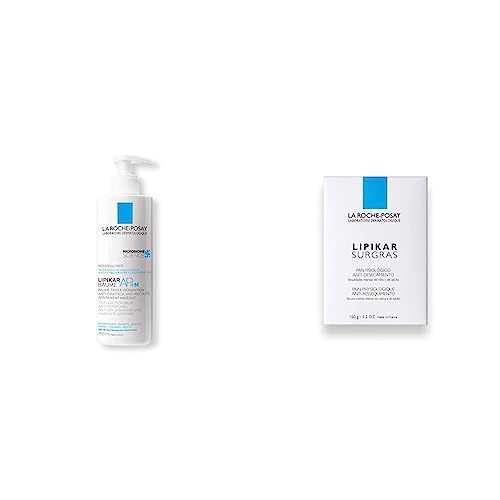 Limpieza Corporal, Beauty La Roche Posay Lipikar Baume AP+M Crema Corporal para Piel Muy Seca o con Tendencia Atopica. 400 ml + La Roche Posay Lipikar Surgras Jabon en Barra para Piel...