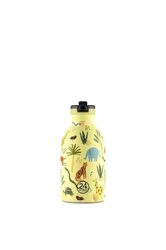 24BOTTLES Kids Gourde Enfant Isotherme avec Paille 330ml Jungle Friends