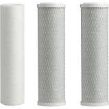 CFS 3 Pack Double Capacity Replacement Pre-Filter Set for Ultimate Series Reverse Osmosis Water Filter System 3 Stage Filtration System Whole House Replacement Water Filter Cartridge White