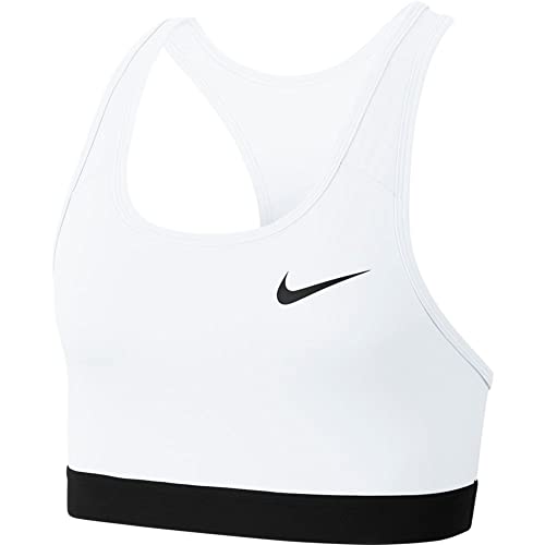 Nike Damen Nike Med Band Non Sports Bra, White/Black/Black, M EU