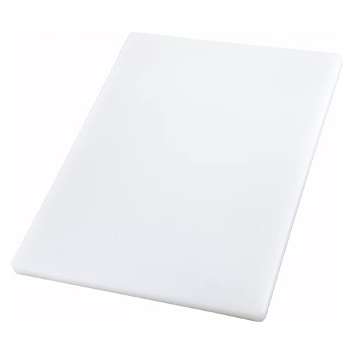 Winco Tabla de cortar, 12 x 18 x 1 pulgada, color blanco