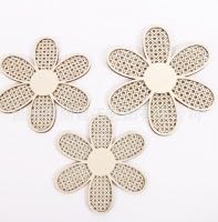 Lunaanda 3pcs Rattan Wooden Daisies Wall Decor,Boho Daisy Wall Decor Wooden Daisy Nursery Decor Special Floral Rattan Wall Art,Boho Daisy Wall Sign Rattan Flower Wooden Wall Decor Daisies Fresh