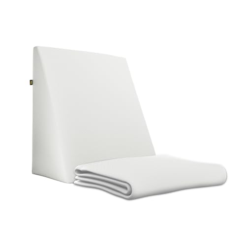 Image of Frido Wedge Plus Cushion Cover | Ultrasoft, Breathable & Cool Pillow Cover | Aesthetic Pillow Cover for Home | Durable & Machine-Washable | White