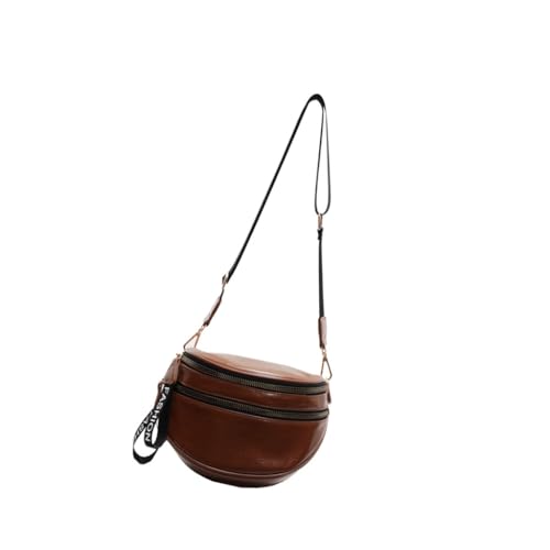 Sac à bandoulière femme marron avec grand intérieur spacieux contre le désordre